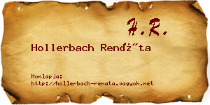 Hollerbach Renáta névjegykártya